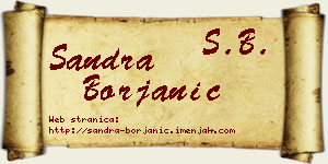 Sandra Borjanić vizit kartica